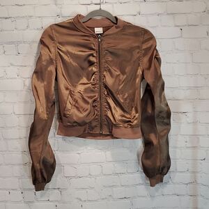 Gina Tricot brown Ulla Jacket zip front